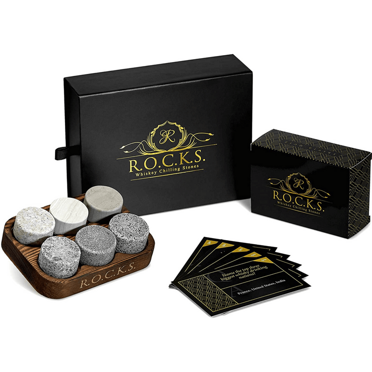 a group of rocks in a box