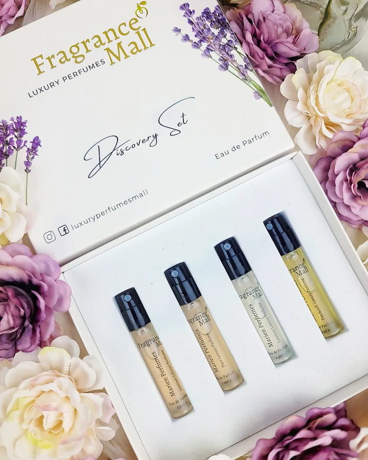 a box with small bottles of perfume in it