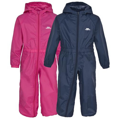 Kids Trespass Button Waterproof All-In-One Suit