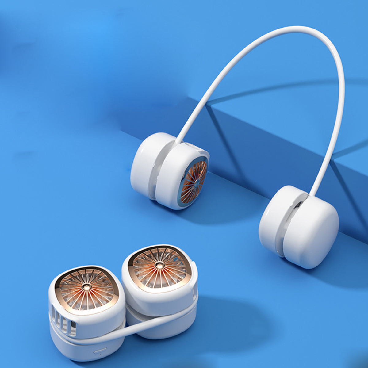 a pair of white headphones