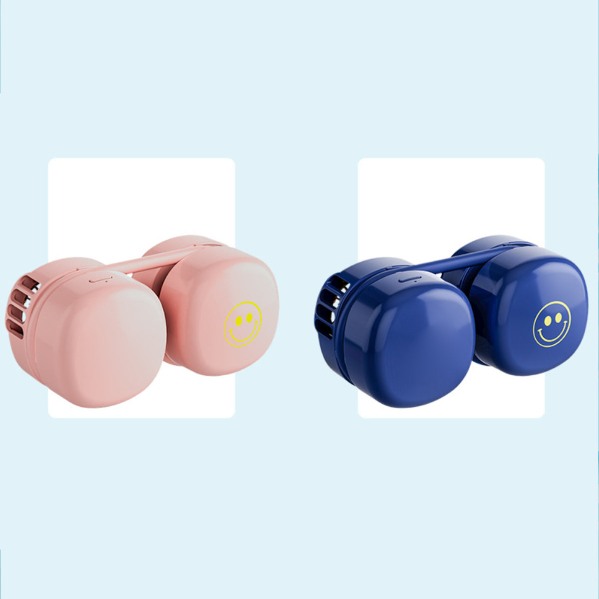 a pair of blue and pink eye glasses