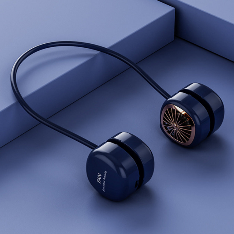 a pair of blue headphones