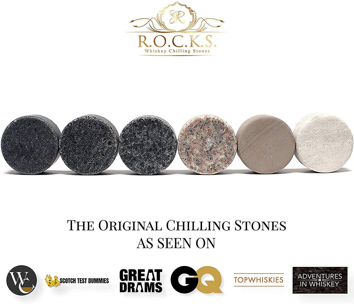 a row of round stones
