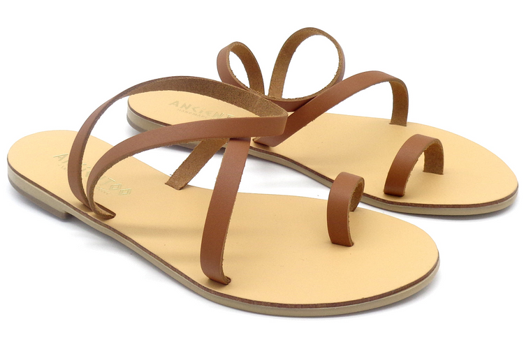 a pair of sandals with straps