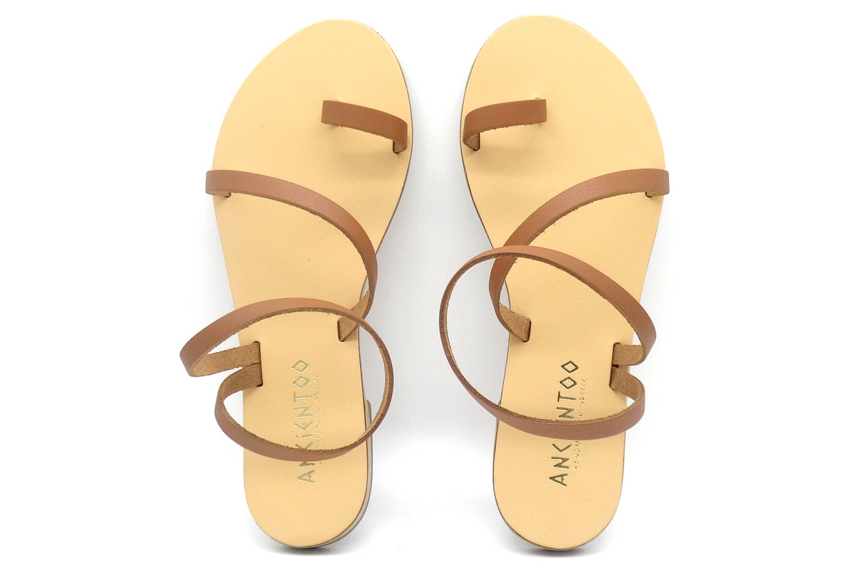 a pair of sandals with straps