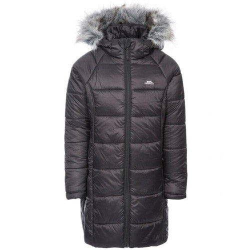 a black coat with a fur hood