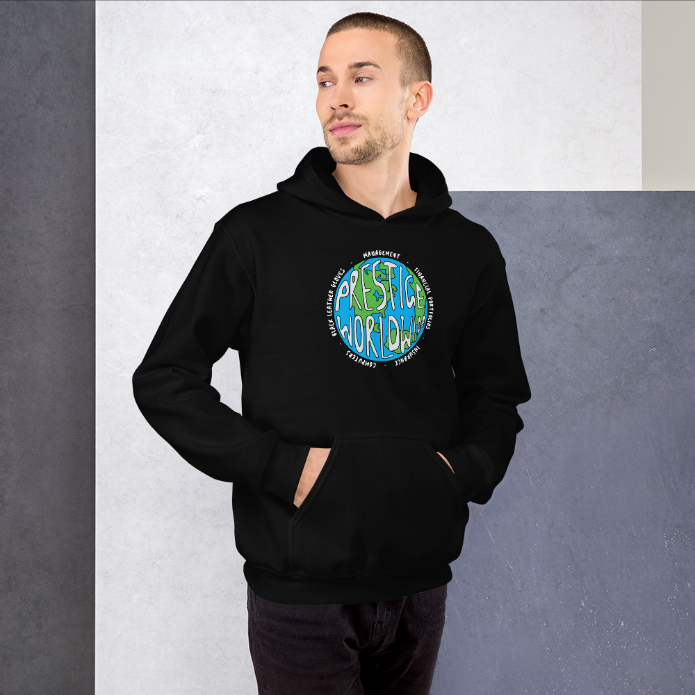 a man in a black sweatshirt