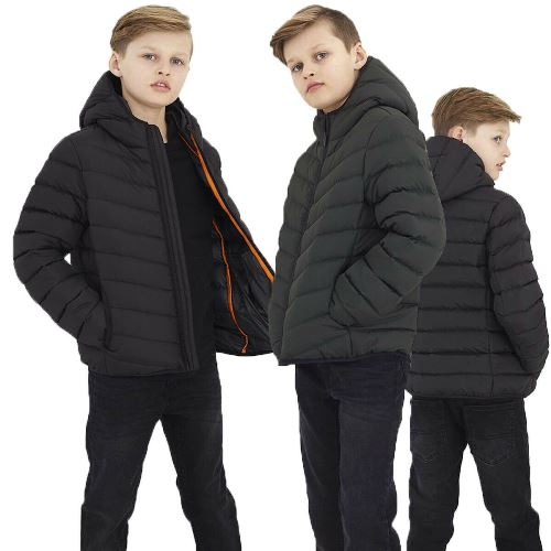 a group of boys wearing black jackets