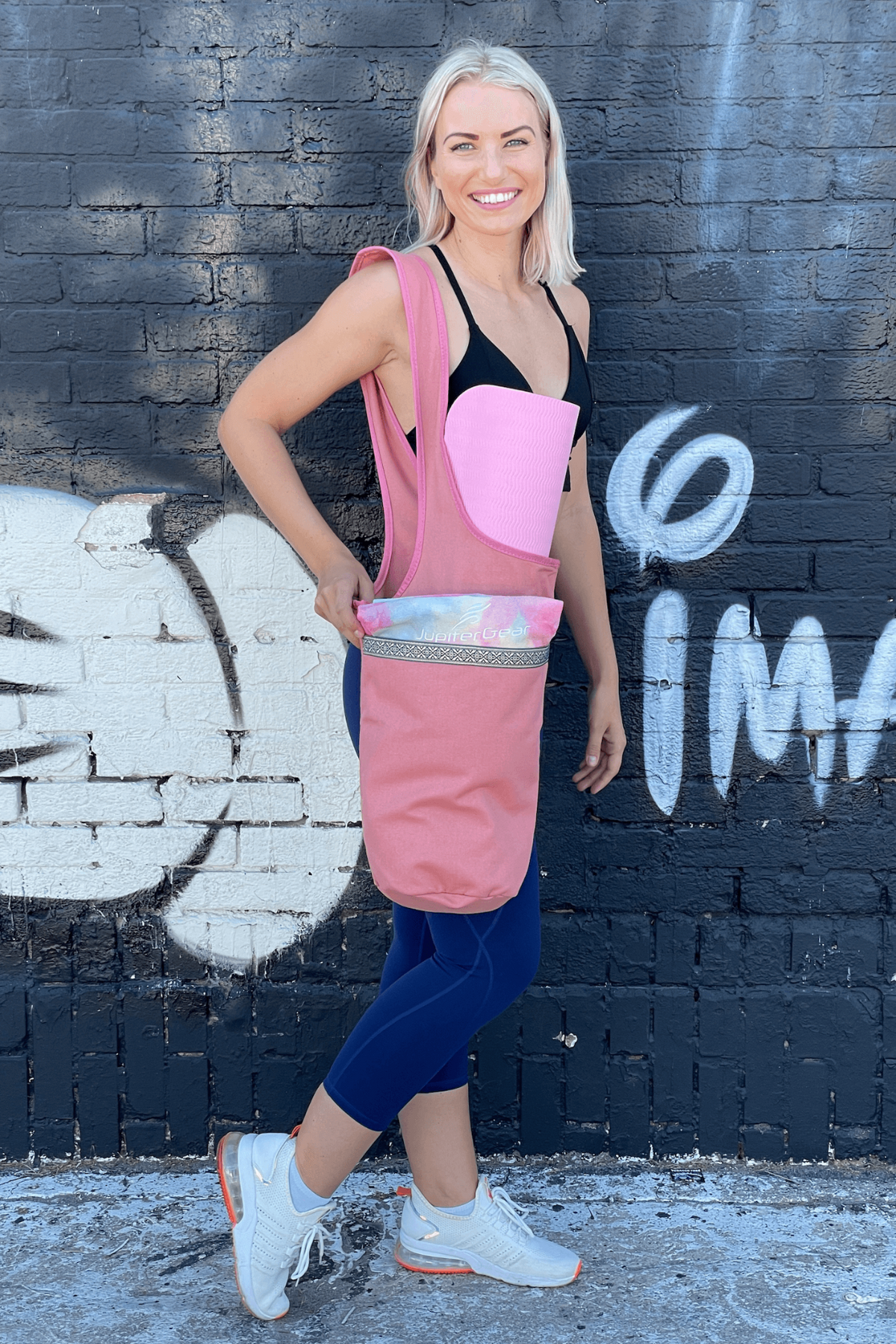 a woman in a sports outfit