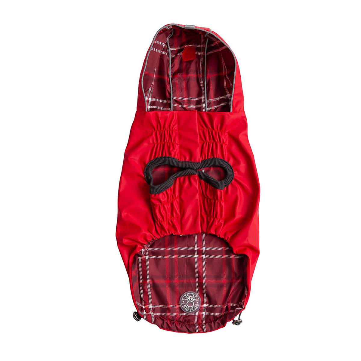 a red and black blanket