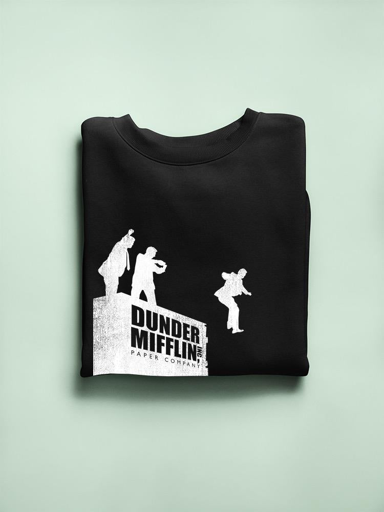 a black shirt with white images on it