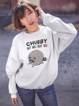 Chubby But Will Fight You Hoodie -SmartPrintsInk Designs