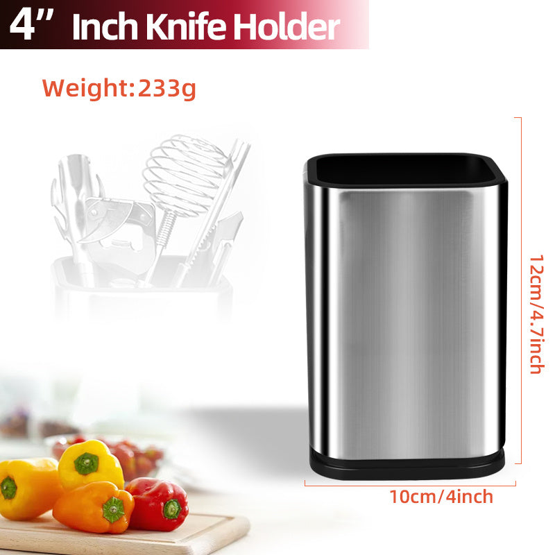 a knife holder with a measuring tape