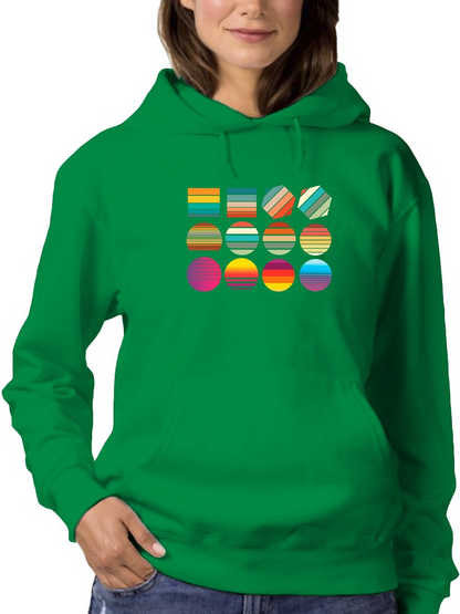 Colorful Shapes Hoodie -SmartPrintsInk Designs