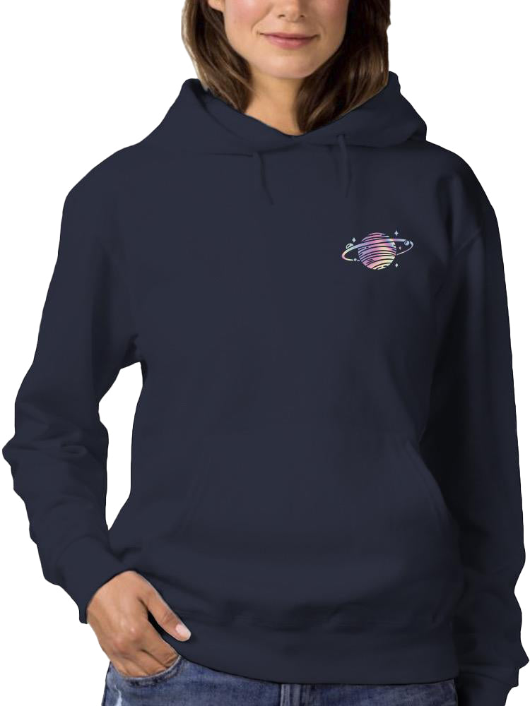 a woman wearing a hoodie