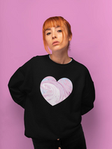 Watercolor Heart Hoodie -SmartPrintsInk Designs