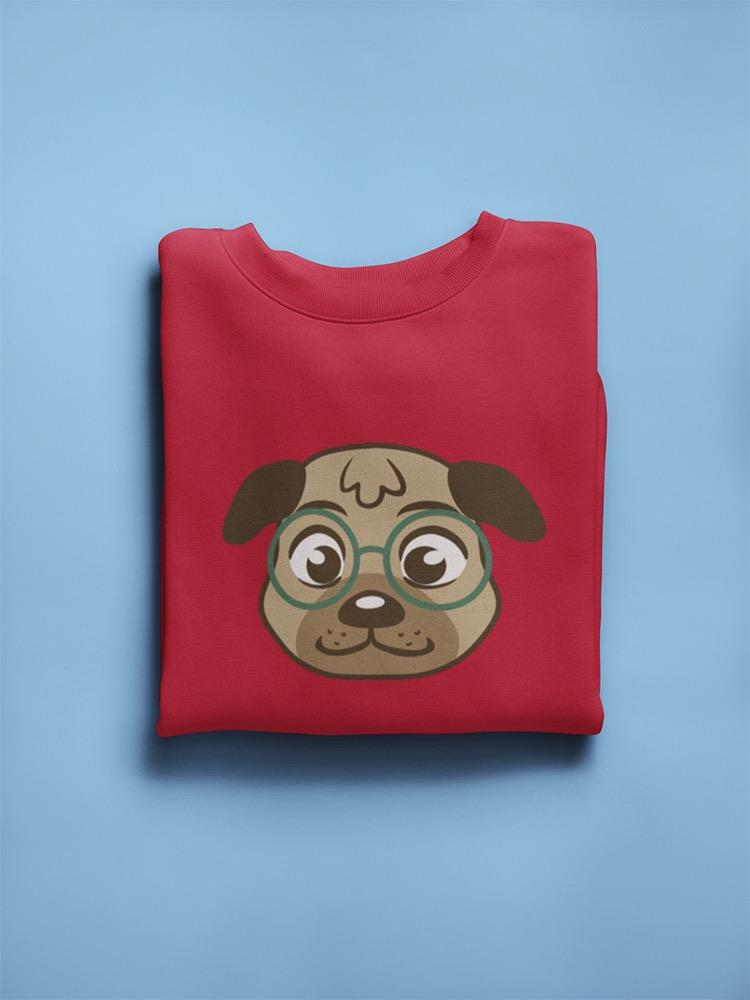 a red shirt with a dog face on it