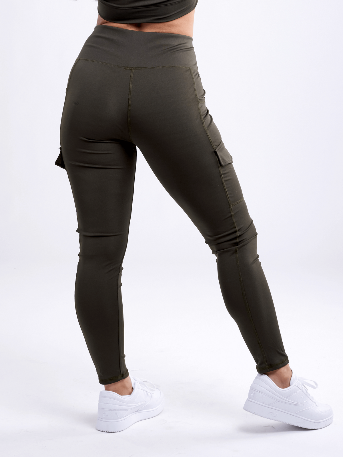 a person wearing black pants