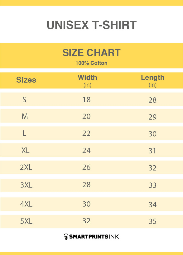 a chart of size and measurements