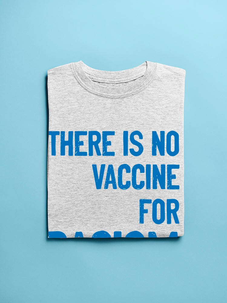 a folded grey shirt with blue text
