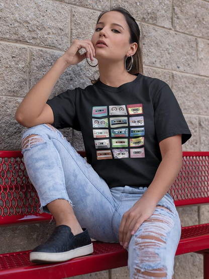 Retro Cassettes. T-shirt -SmartPrintsInk Designs