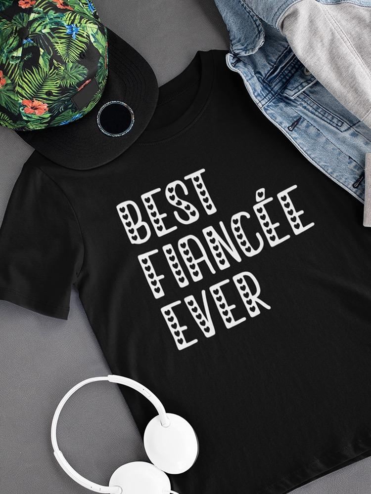 a black shirt with white text on it and a hat and headphones