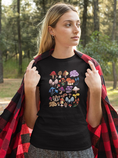 Mushroom Art T-shirt -SmartPrintsInk Designs