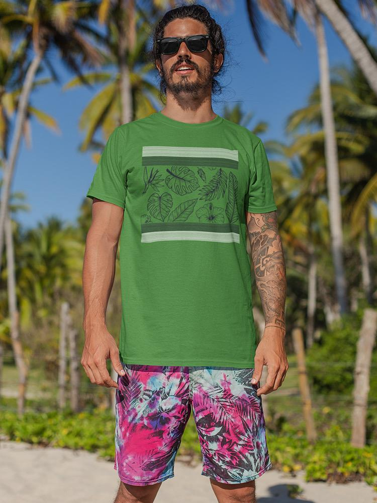 Flowers And Leaves. T-shirt -SmartPrintsInk Designs