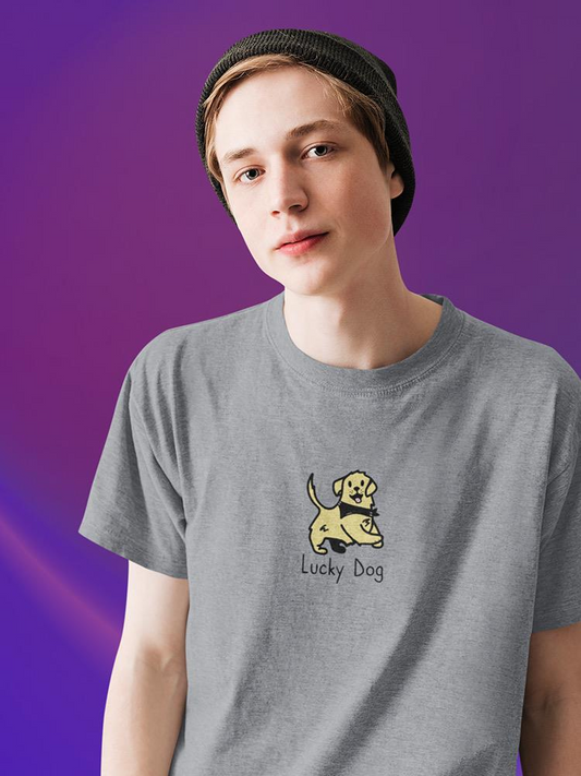 Lucky Dog T-shirt -SmartPrintsInk Designs