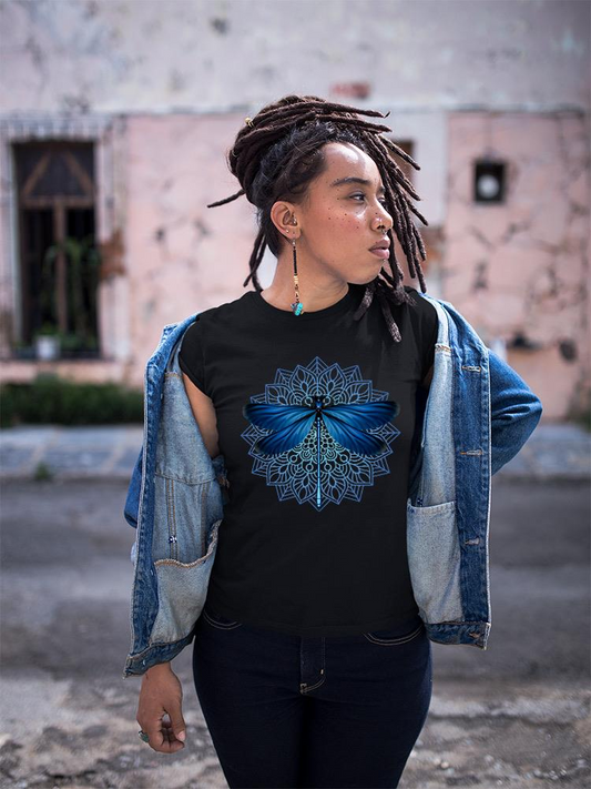 Dragonfly And Pattern T-shirt -SPIdeals Designs