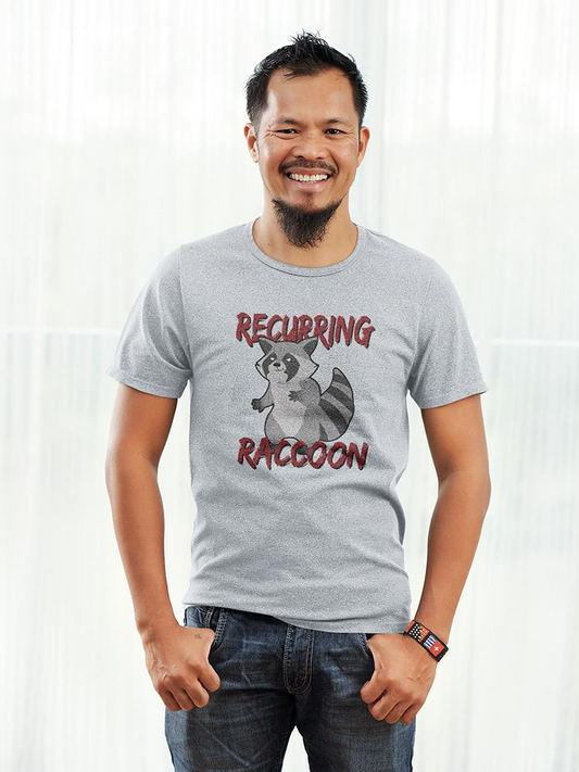 Recurring Raccoon. T-shirt -SmartPrintsInk Designs