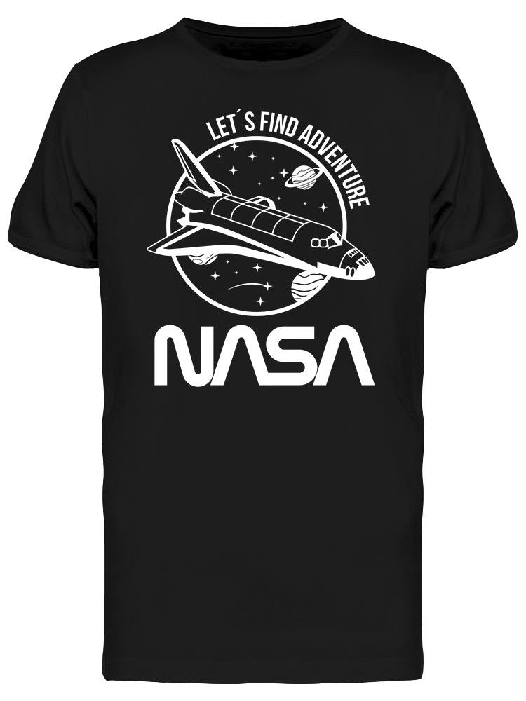 a black t-shirt with a rocket and text