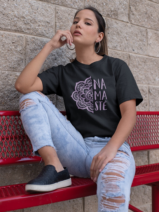 Violet Namaste And Mandala Women's T-Shirt