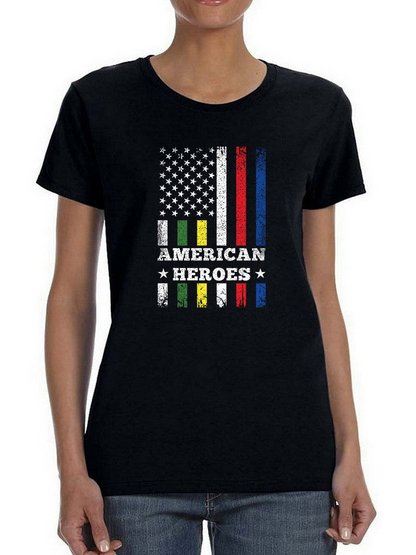 American Heroes U.s. Flag Women's T-shirt