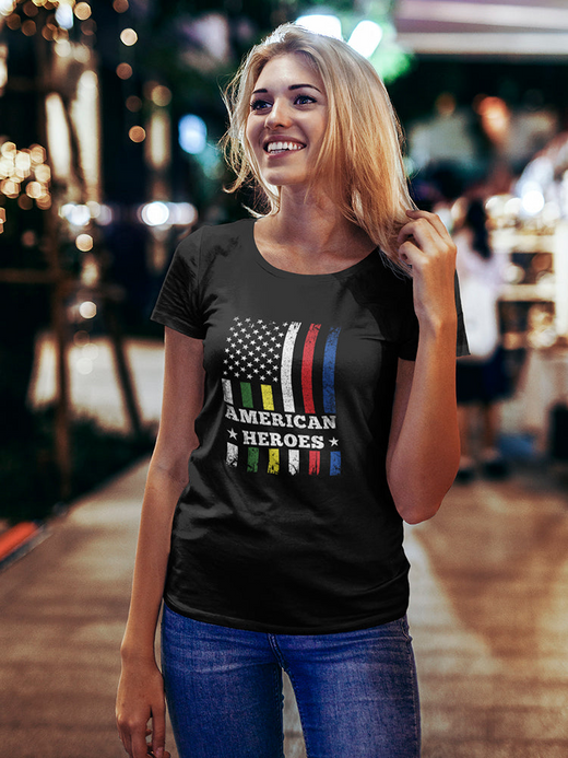 American Heroes U.s. Flag Women's T-shirt