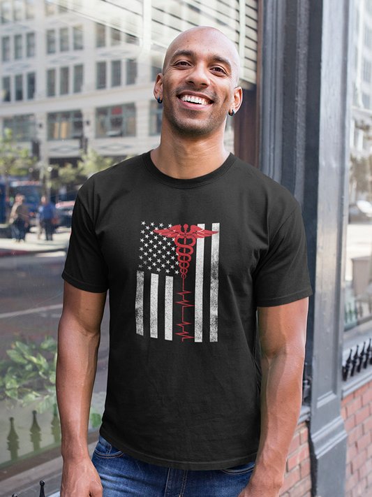 American Flag Hospital, Design Men's T-shirt