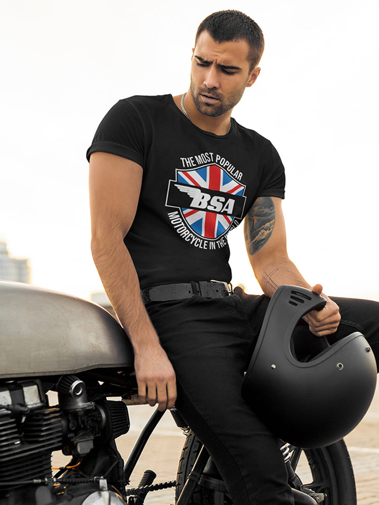a man sitting on a motorcycle