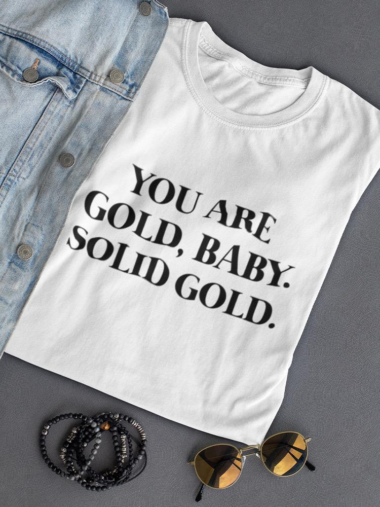 a white shirt with black text on it