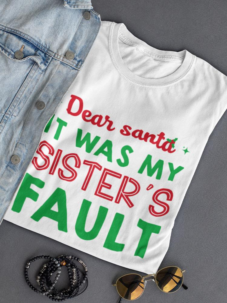 a white shirt with red and green writing on it