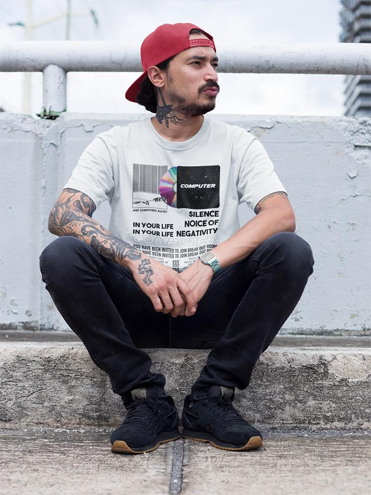 a man sitting on a step
