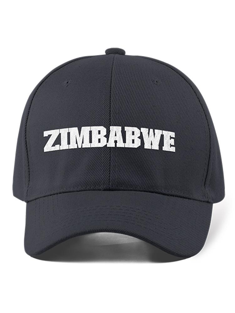 a black baseball cap with white text