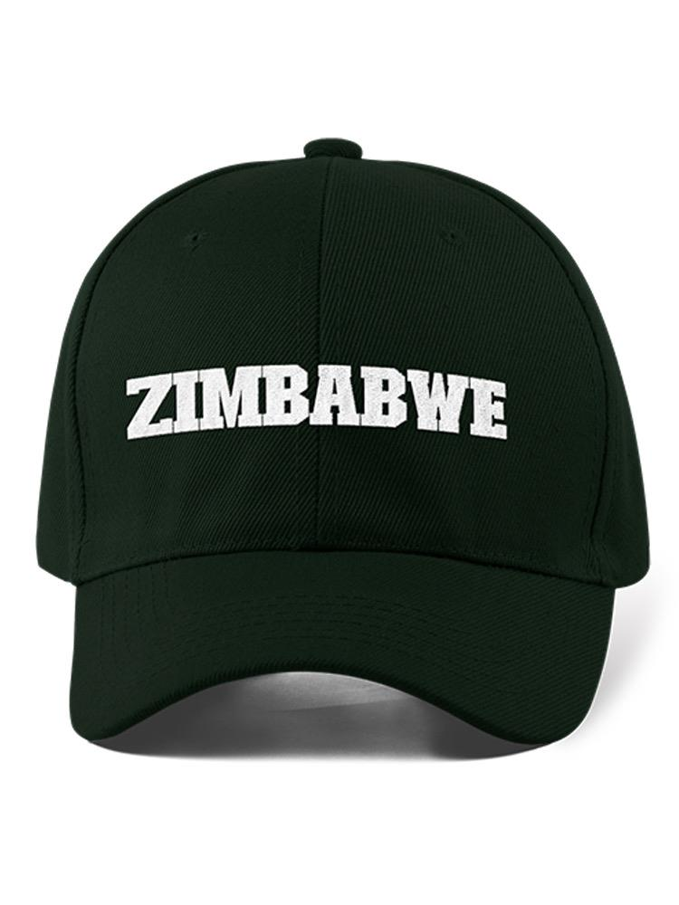 a black hat with white text