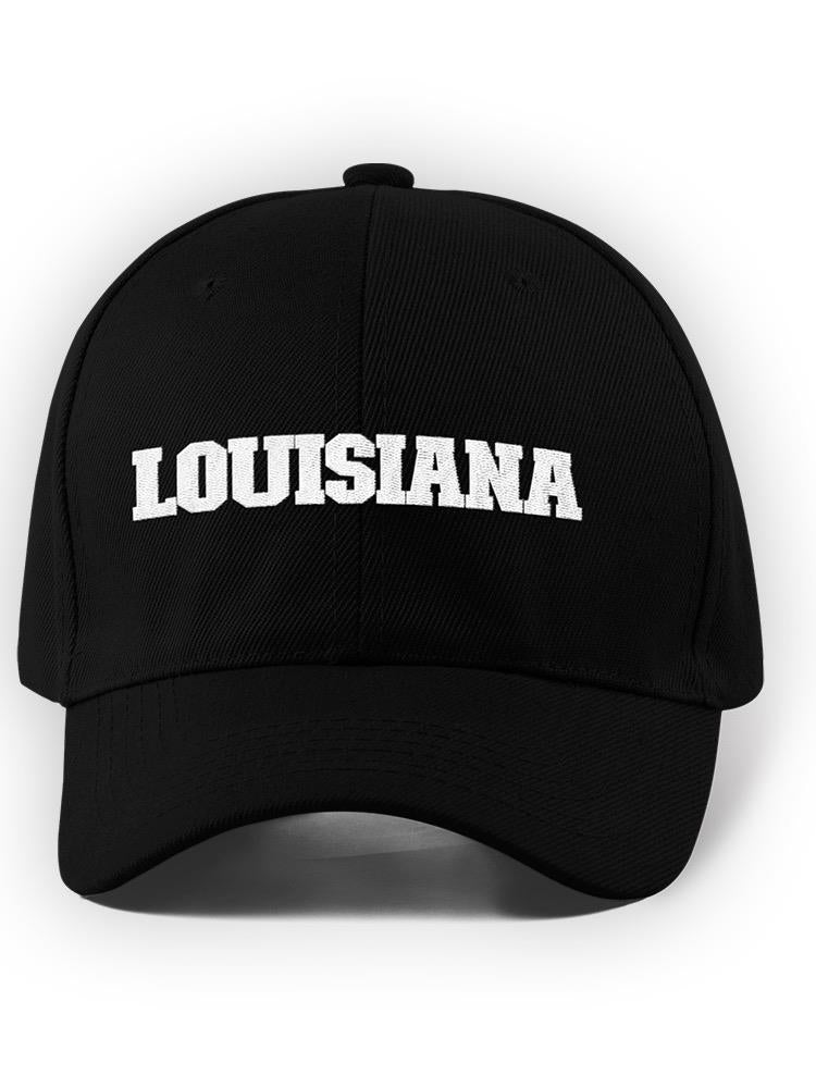 a black hat with white text