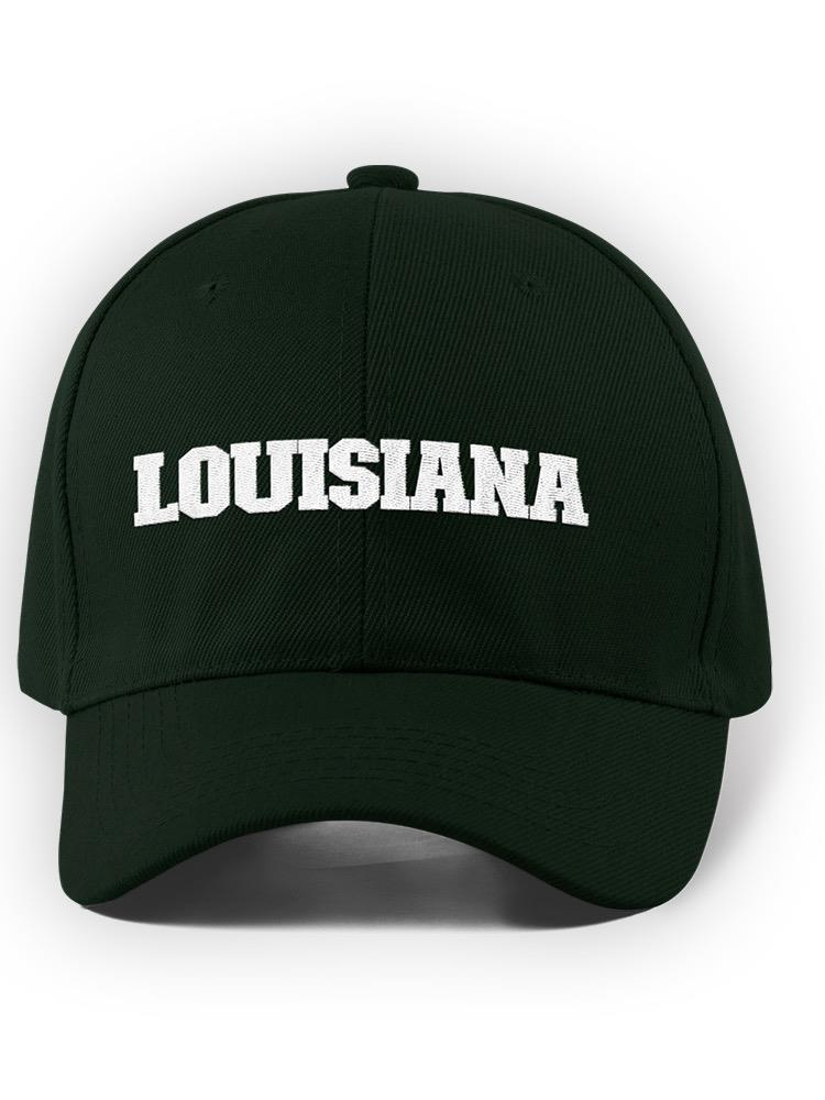 a black hat with white text