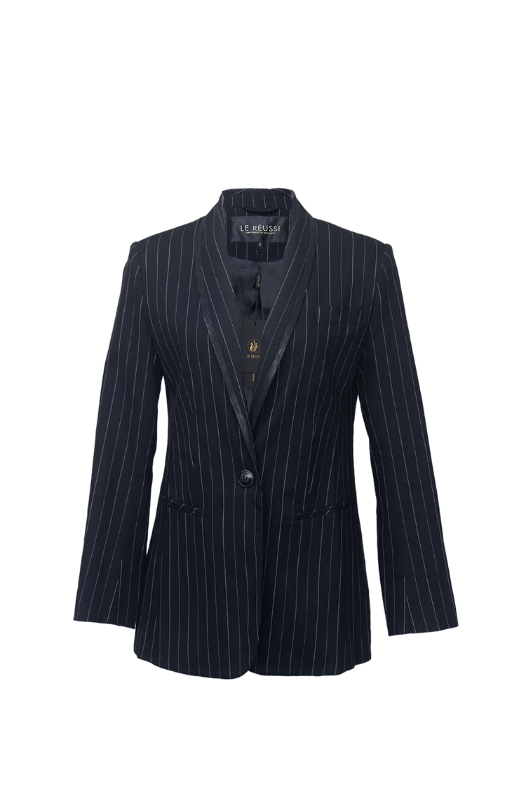 a black and white striped jacket