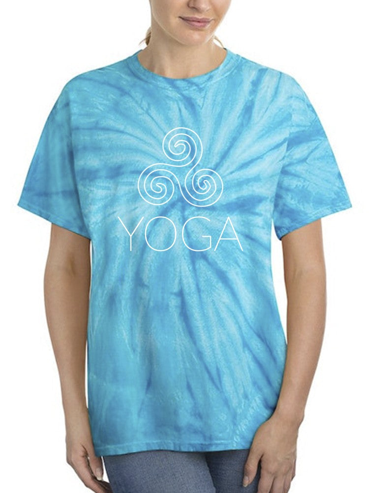 a person wearing a tie dye shirt
