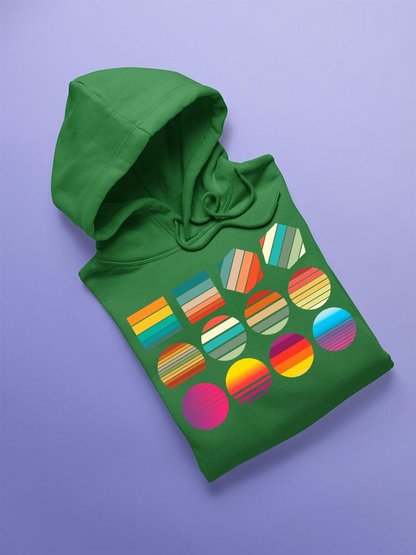 Colorful Shapes Hoodie -SmartPrintsInk Designs