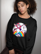 Santa Riding A Unicorn Hoodie -SmartPrintsInk Designs