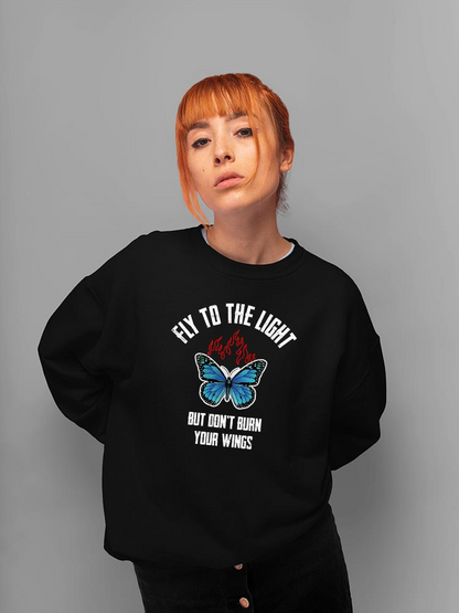 Fly To The Light, Butterfly Hoodie -SmartPrintsInk Designs