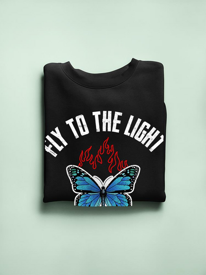 Fly To The Light, Butterfly Hoodie -SmartPrintsInk Designs